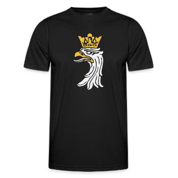 Polen Landesfarben Flagge Heimat Tradition - Männer Funktions-T-Shirt - Schwarz - Vorne - AI Model Male 178 dark (178cm)