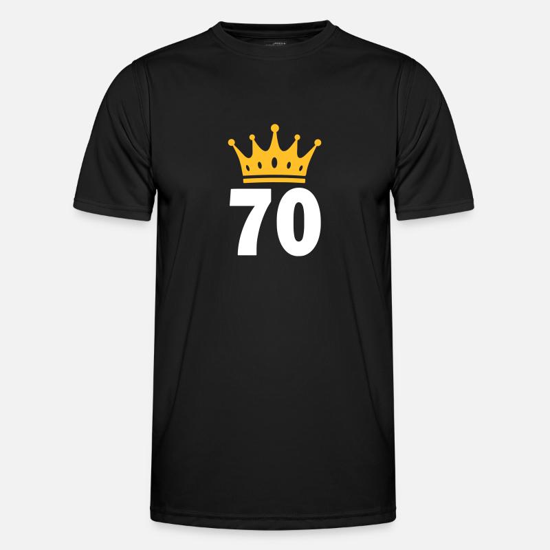 70 Krone 70° compleanno 70 anni - Maglietta sportiva per uomo - nero