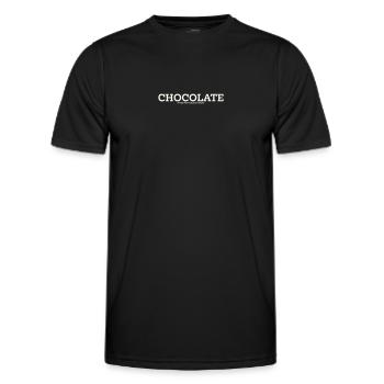 CHOCOLATE MAKES THE WORLD GO ROUND - Men's Functional T-Shirt - black - Front - AI Model Male 178 dark (178cm)