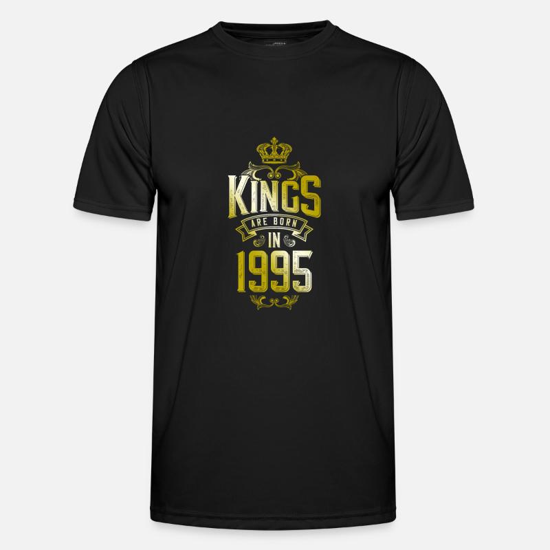 kings are born 1995 - Men's Functional T-Shirt - black