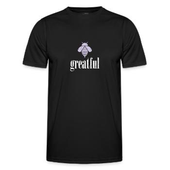 Purple Pastel Bee Greatful Bee Be Greatful - T-shirt sport Homme - noir - Devant - AI Model Male 178 dark (178cm)