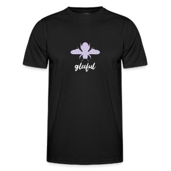 Abeille pastel violette Abeille joyeuse Soyez joyeuse - T-shirt sport Homme - noir - Devant - AI Model Male 178 dark (178cm)
