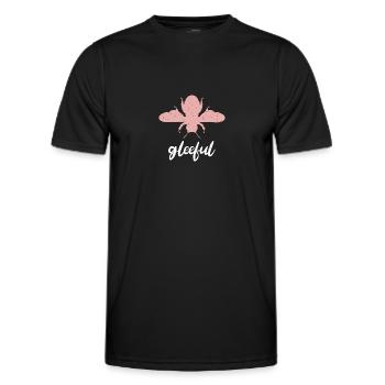 Abeille rose Abeille joyeuse Soyez joyeuse - T-shirt sport Homme - noir - Devant - AI Model Male 178 dark (178cm)