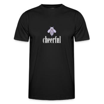 Abeille pastel violette Abeille gaie Soyez joyeux - T-shirt sport Homme - noir - Devant - AI Model Male 178 dark (178cm)