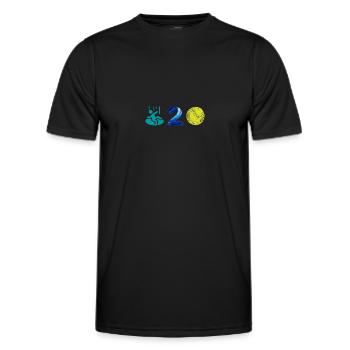 Trou de balle - rébus - T-shirt sport Homme - noir - Devant - AI Model Male 178 dark (178cm)