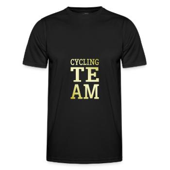 Radfahren Team Mannschaft - Männer Funktions-T-Shirt - Schwarz - Vorne - AI Model Male 178 dark (178cm)