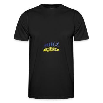 Hockey sur glace Évolution amusante - T-shirt sport Homme - noir - Devant - AI Model Male 178 dark (178cm)
