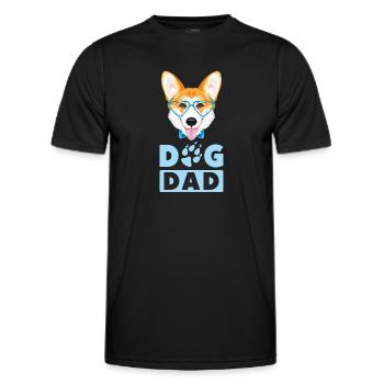 Walisischer Corgi Hund Vater - Männer Funktions-T-Shirt - Schwarz - Vorne - AI Model Male 178 dark (178cm)