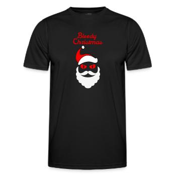 Noël sanglant Joyeux Noël Horreur - T-shirt sport Homme - noir - Devant - AI Model Male 178 dark (178cm)