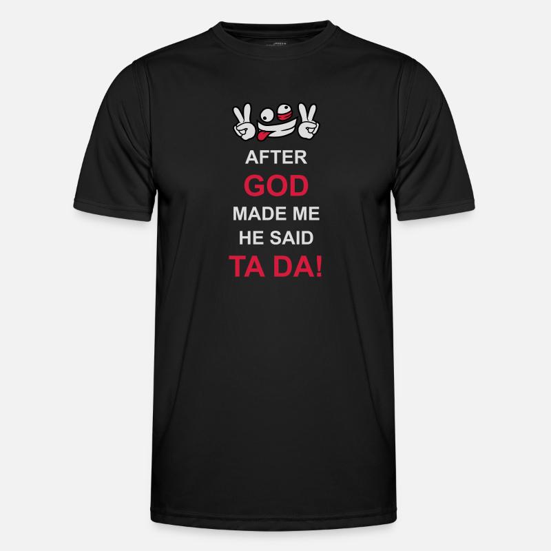 after god made me - Men's Functional T-Shirt - black