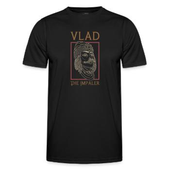 Vampir Vlad Tepes Impale Rumänien Spruch - Männer Funktions-T-Shirt - Schwarz - Vorne - AI Model Male 178 dark (178cm)