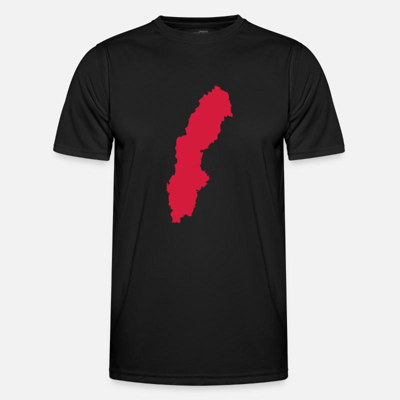 sweden map Men's Functional T-Shirt