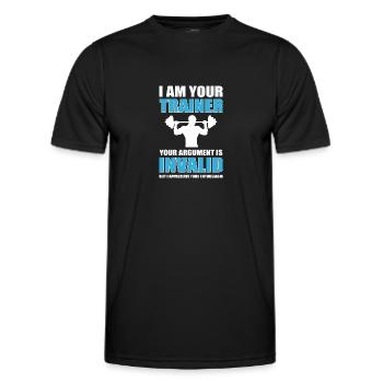 Formateur - T-shirt sport Homme - noir - Devant - AI Model Male 178 dark (178cm)