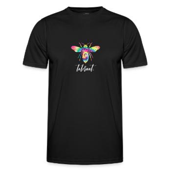 Tie Dye Bee Tolerant Biene Be Tolerant - T-shirt sport Homme - noir - Devant - AI Model Male 178 dark (178cm)