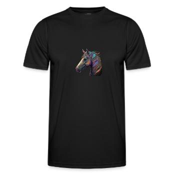 CHEVAL AU VENT - T-shirt sport Homme - noir - Devant - AI Model Male 178 dark (178cm)