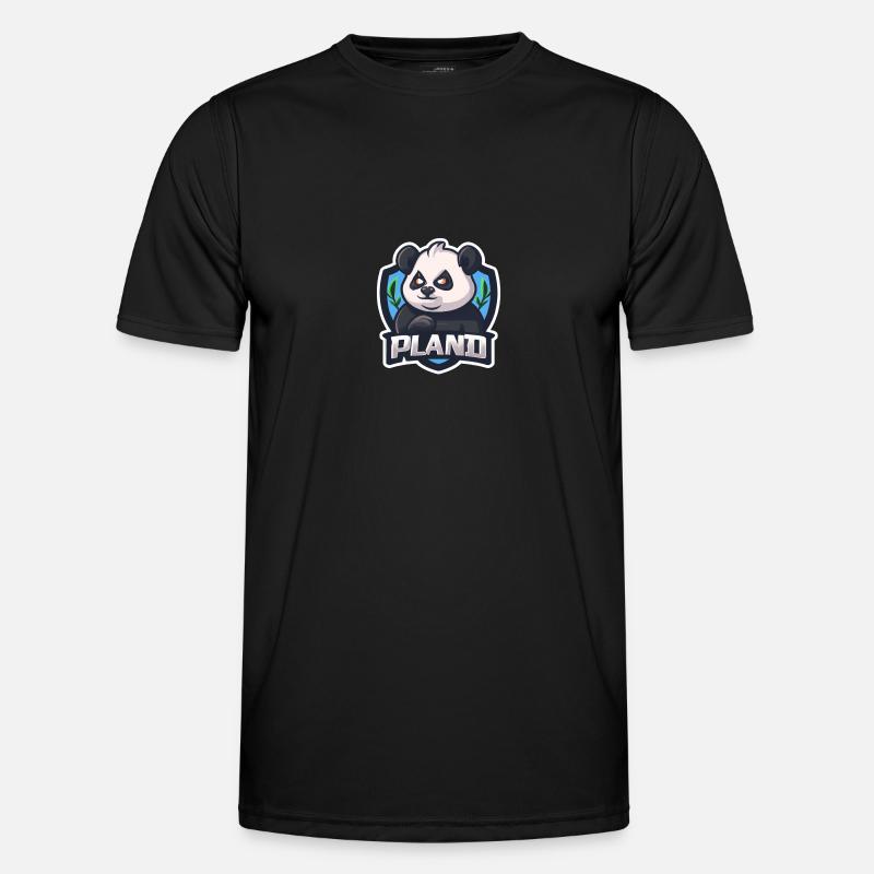 PLAND, der dunkle 🐼 Panda - Männer Funktions-T-Shirt - Schwarz