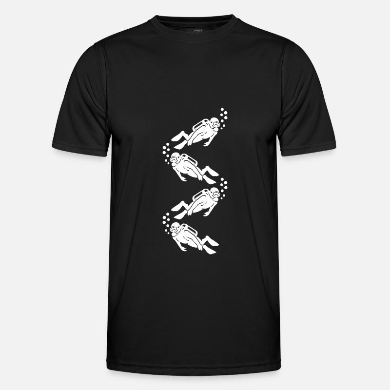 Tauchen Taucher - Männer Funktions-T-Shirt - Schwarz