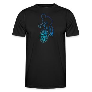 Women's Road Bike Road Bike Men's Road Bike Road Bike - Men's Functional T-Shirt - black - Front - AI Model Male 178 dark (178cm)
