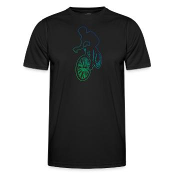 Vélo de route pour femmes Vélo de route Vélo de route Vélo de route - T-shirt sport Homme - noir - Devant - AI Model Male 178 dark (178cm)