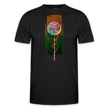 Tourbillon fantaisiste : Popsicle multicolore - T-shirt sport Homme - noir - Devant - AI Model Male 178 dark (178cm)