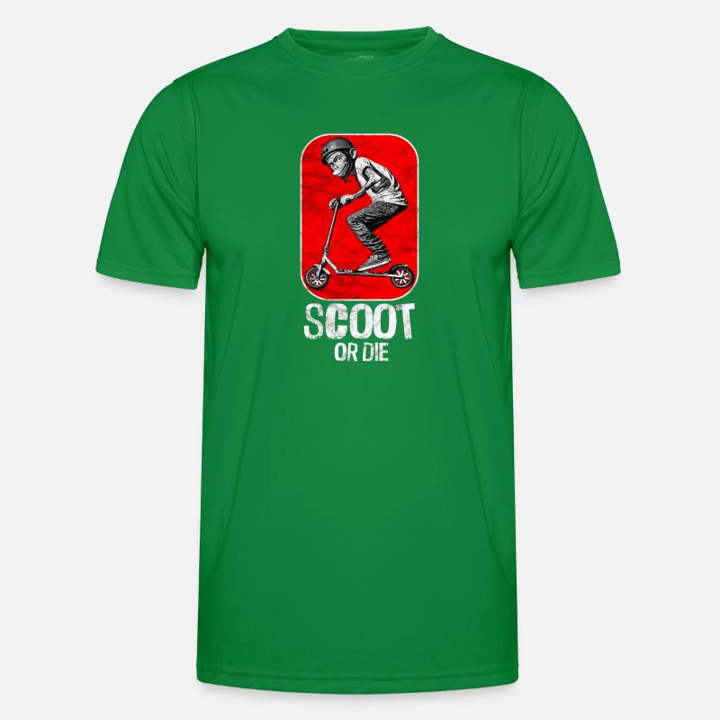Stunt Scooter Monkey Does Tricks Men's Functional T-Shirt