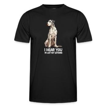 Great Dane - Männer Funktions-T-Shirt - Schwarz - Vorne - AI Model Male 178 dark (178cm)