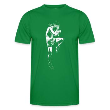 Muay Thai - Men's Functional T-Shirt - kelly green - Front - AI Model Male 178 dark (178cm)
