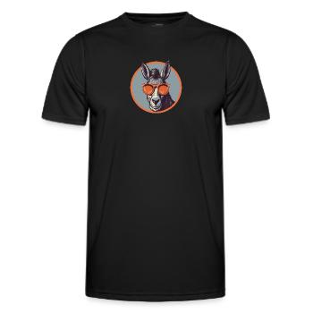 Esel, Sonnenbrille, Maultier, Maulesel - Männer Funktions-T-Shirt - Schwarz - Vorne - AI Model Male 178 dark (178cm)