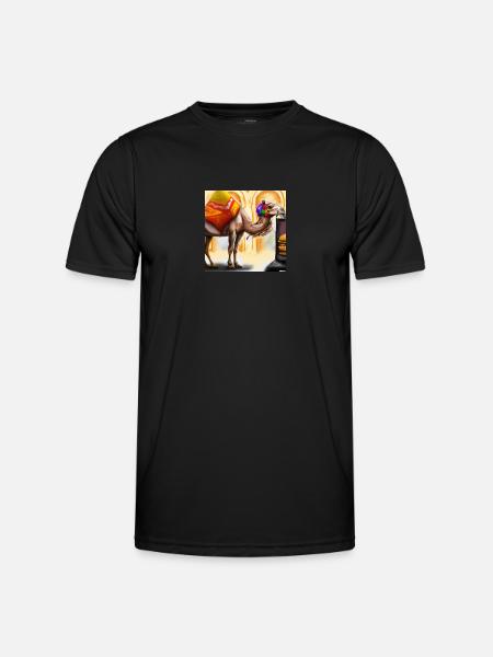 Camel in digital art - Men's Functional T-Shirt - black