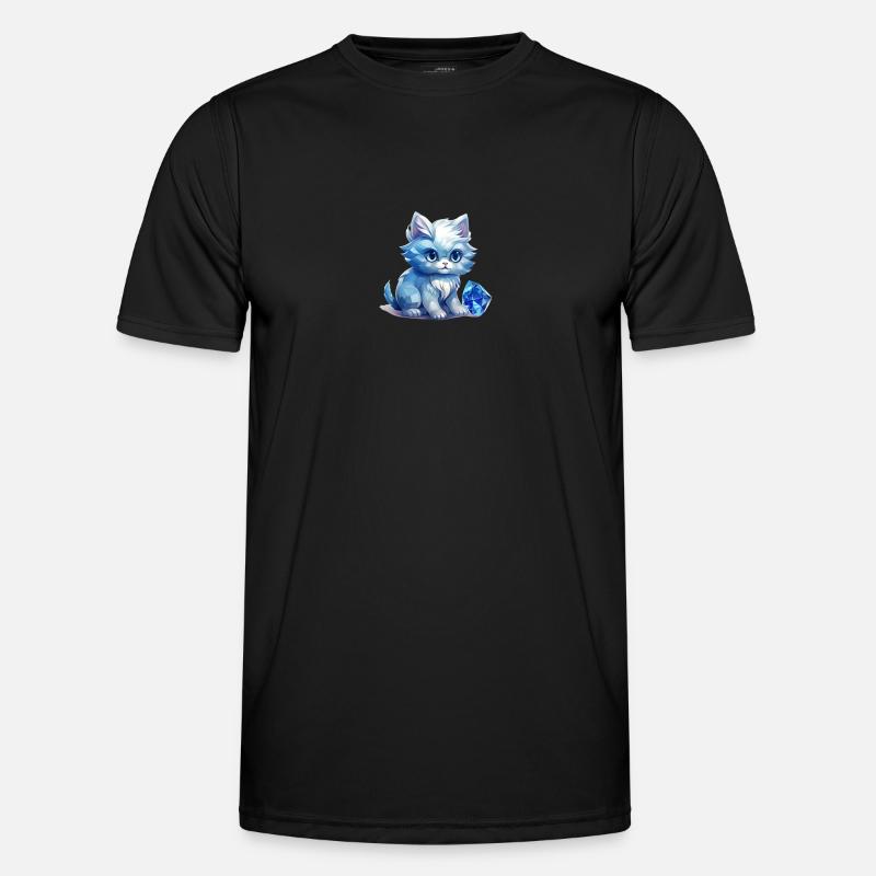 Geburtsstein-Katze Dezember - Männer Funktions-T-Shirt - Schwarz