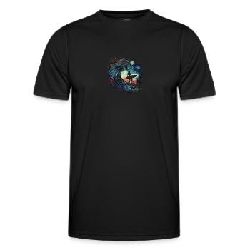 Surfer in the Galaxy - Men's Functional T-Shirt - black - Front - AI Model Male 178 dark (178cm)