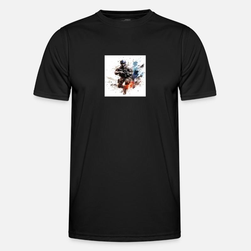 COD gaming art shooter 2 - Men's Functional T-Shirt - black