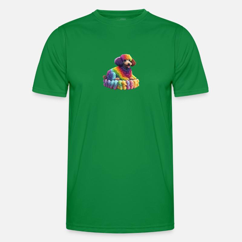 Rainbow Poodle Men's Functional T-Shirt