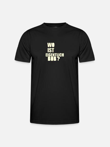 wo ist bob - Männer Funktions-T-Shirt - Schwarz