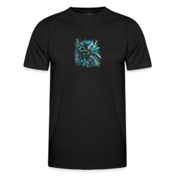Cybernetic Soldier Interface - Men's Functional T-Shirt - black - Front - AI Model Male 178 dark (178cm)