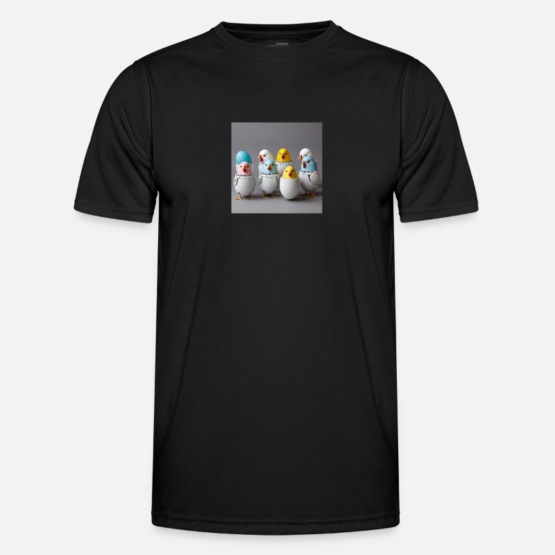 Egg Robot Chick - Men's Functional T-Shirt - black