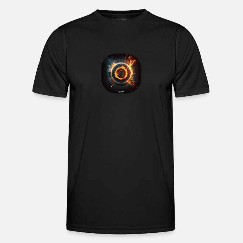 Burning Archery Target - Men's Functional T-Shirt - black