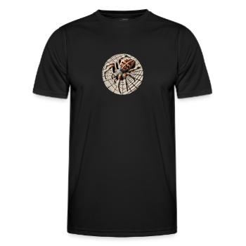 Araignée croisée - T-shirt sport Homme - noir - Devant - AI Model Male 178 dark (178cm)