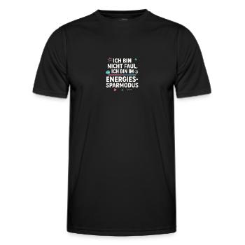 Energiesparmodus Final Transparent - Männer Funktions-T-Shirt - Schwarz - Vorne - AI Model Male 178 dark (178cm)