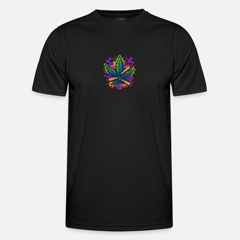 Trippy Leaf Männer Funktions-T-Shirt