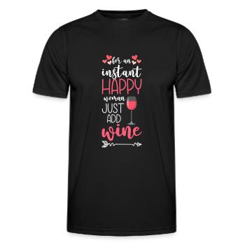 Happy holiday - Men's Functional T-Shirt - black - Front - AI Model Male 178 dark (178cm)