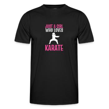 Karate Selbstverteidigung Kampfsport - Männer Funktions-T-Shirt - Schwarz - Vorne - AI Model Male 178 dark (178cm)