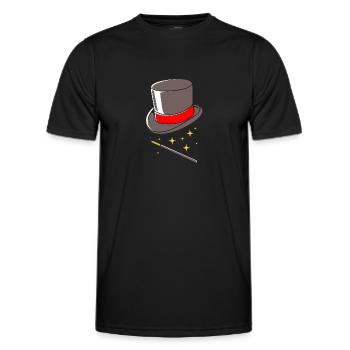 Zauberer Magie Magier - Männer Funktions-T-Shirt - Schwarz - Vorne - AI Model Male 178 dark (178cm)