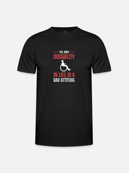 Fauteuil roulant - T-shirt sport Homme - noir