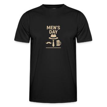 Männertag, Vatertag, Himmelfahrt - Männer Funktions-T-Shirt - Schwarz - Vorne - AI Model Male 178 dark (178cm)