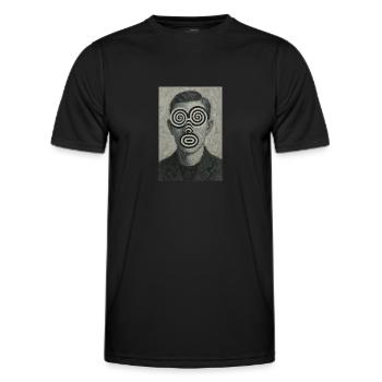 Gesicht optische Täuschung - Männer Funktions-T-Shirt - Schwarz - Vorne - AI Model Male 178 dark (178cm)