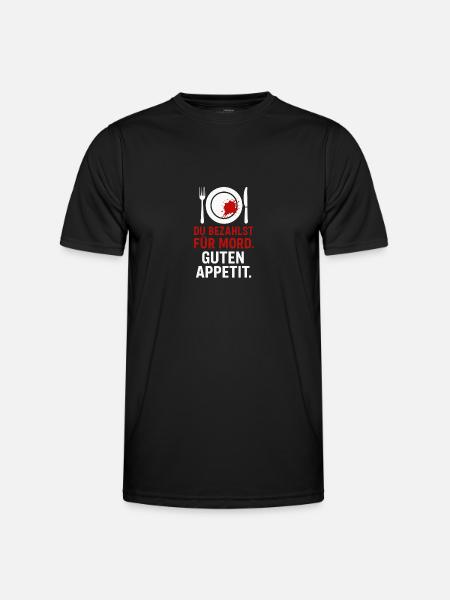 Murder on the plate - Men's Functional T-Shirt - black