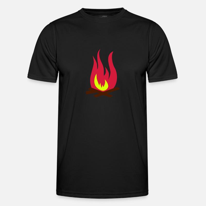 Fire campfire - Men's Functional T-Shirt - black