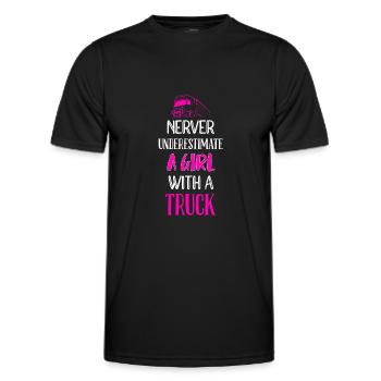 Truck driver Truck driver Professional driver - Men's Functional T-Shirt - black - Front - AI Model Male 178 dark (178cm)