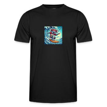 Surfen wie ein Koala: Wellen, Sonne und Spaß! - Männer Funktions-T-Shirt - Schwarz - Vorne - AI Model Male 178 dark (178cm)